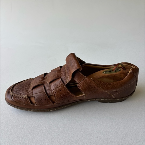 Sandro Brown Fisherman Leather Men's Sandals 13 - Picture 9 of 12